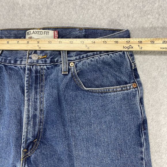 Levis Strauss 550 Jeans Mens 34x30 Distressed Paint Baggy Relaxed Fit Denim - Picture 6 of 15